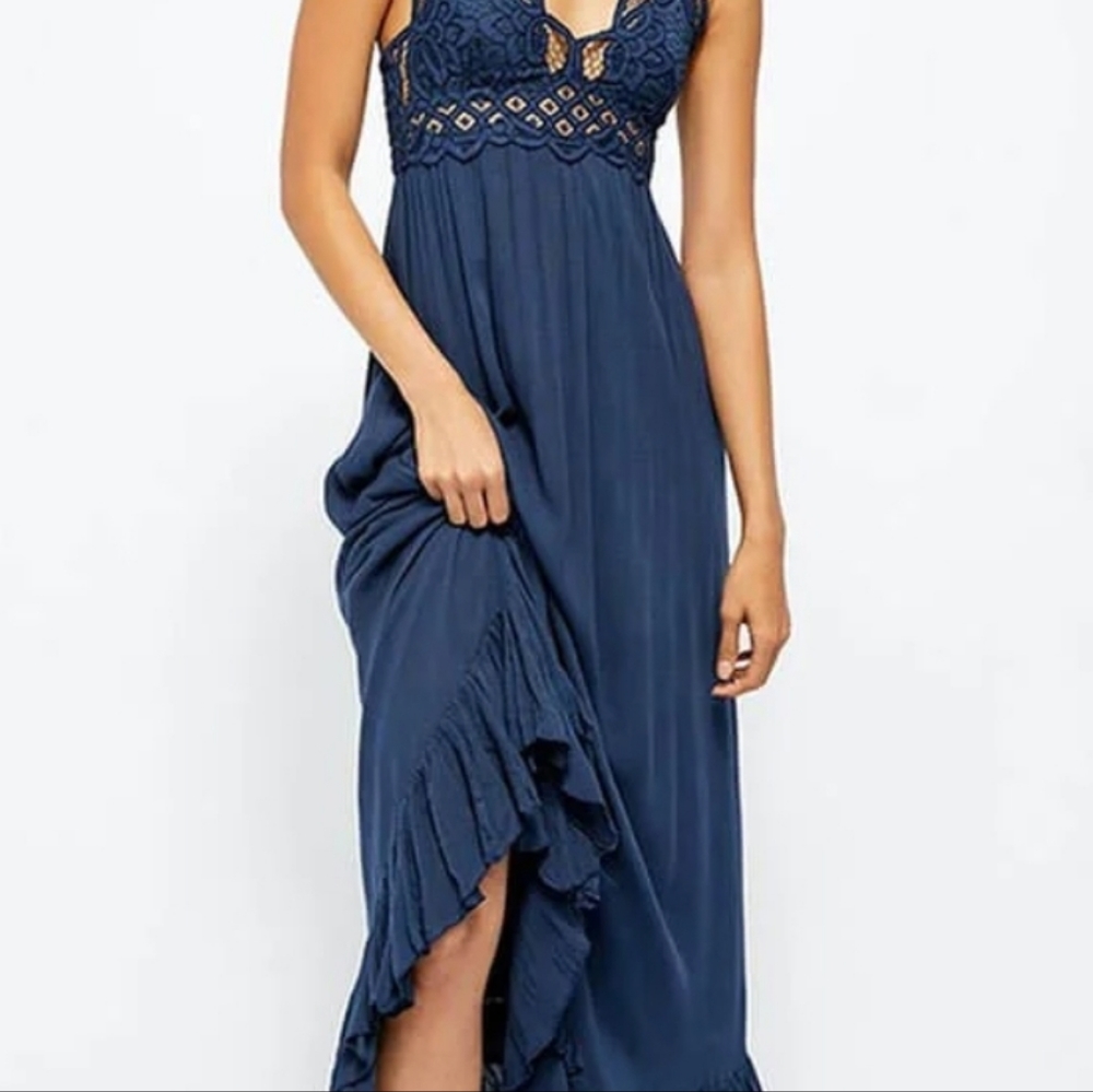 ISO Navy Adella Slip Maxi